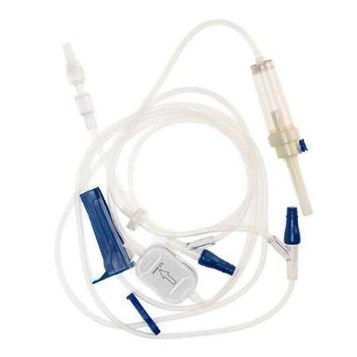IV Pump Set McKesson Pump 2 Ports 10 Drops / mL Drip Rate 0.2 Micron Filter 105 Inch Tubing Solution Without Flow Regulator TCBINF6571-A Box of 50 TCBINF6571-A McKesson 1173996_BX