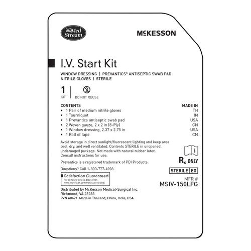 IV Start Kit McKesson MSIV-150LFG Pack of 1