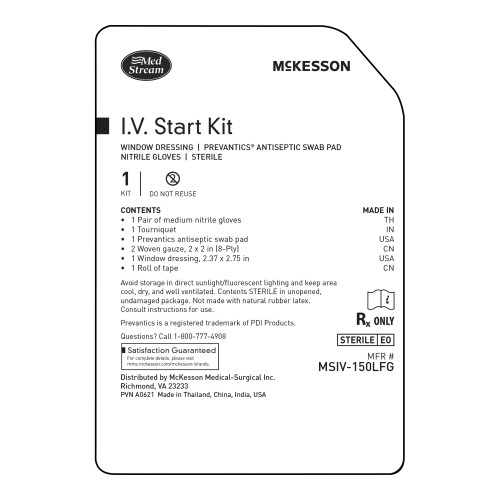McKesson IV Start Kit, MSIV-150LFG, Pack of 1