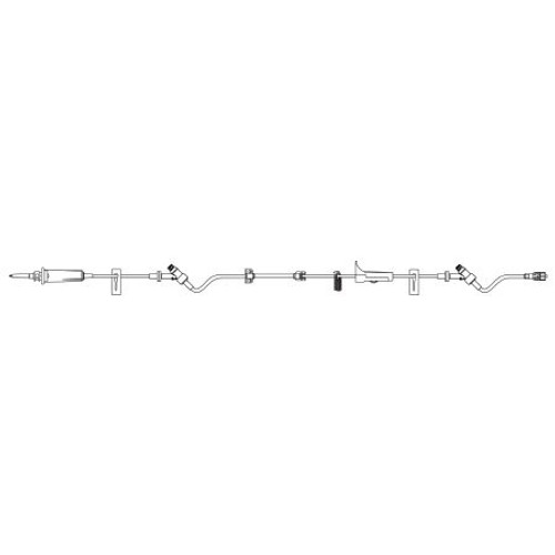 IV Pump Set Infusomat® Space® Pump 2 Ports 15 Drops / mL Drip Rate Without Filter 120 Inch Tubing Solution 362420 Case of 24 362420 Infusomat® Space® 1180044_CS