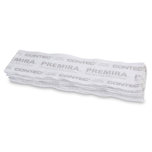 Contec Premira II Wet Mop Pad White Microfiber Disposable, PRMM0001, Pack of 20