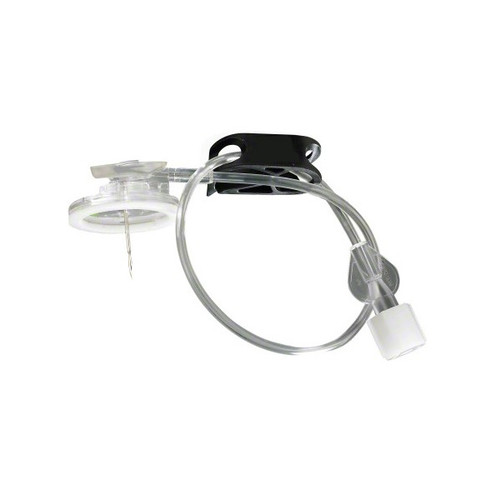 Surecan Safety II Huber Needle Infusion Set 20 Gauge 3/5 Inch 8 Inch Tubing Needleless Y-Site Injection Port, 4447050-02, Box of 20