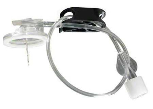 Huber Needle Infusion Set Surecan™ Safety II 20 Gauge 3/5 Inch 8 Inch Tubing Caresite Needleless Port, Y-site Injection Port 4447050-02 Case of 100 4447050-02 Surecan™ Safety II 1112646_CS