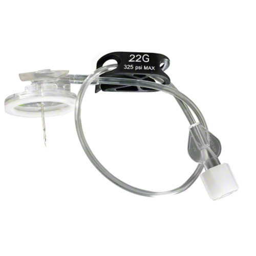 Surecan Safety II Huber Needle Infusion Set 20 Gauge 1/2 Inch 7-1/2 Inch Tubing Without Port, 4447043-02, Box of 20
