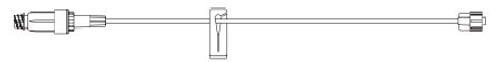 IV Extension Set Needle-Free Port Small Bore 14 Inch Tubing Without Filter 473441 Case of 100 473441 B. Braun 460136_CS