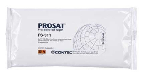 PROSAT® Surface Disinfectant Cleaner Premoistened Cleanroom Manual Pull Wipe 30 Count Pouch Alcohol Scent NonSterile PS-911 Bag of 30 PS-911 PROSAT® 891081_BG