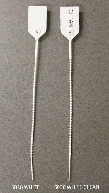 Pull-Tight Loks Tamper Evident Seal UnNumbered White Plastic 9 Inch, 5030 WT, Pack of 100
