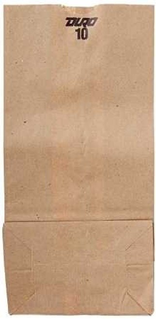 Grocery Bag Duro® Brown Kraft Recycled Paper #10 18410 Case of 500 18410 Duro® 981253_CS