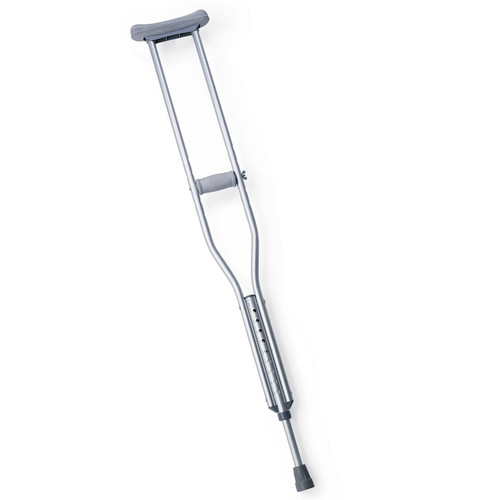 Underarm Crutches Aluminum Frame Child 300 lbs. Weight Capacity Push Button Adjustment MDSV80536 Pair of 1