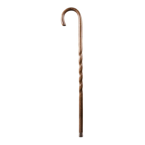Round Handle Cane Brazos Twisted Wood, 37'' Height, Brown Oak 502-3000-0246 Pack of 1