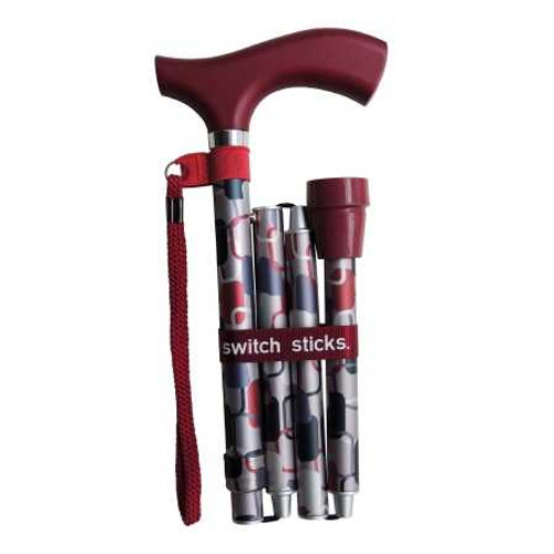 Switch Sticks Walking Stick, Foldable and Adjustable, 32 to 37'' Height, Anti-slip Tip, Berlin Print, Pack of 1 502-2000-5129 Switch Sticks® 1237853_EA Switch Sticks Walking Stick, Foldable and Adjustable, 32 to 37'' Height, Anti-slip Tip, Berlin Print, Pack of 1 502-2000-5129 Switch Sticks® 1237853_EA