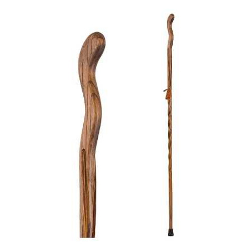 Walking Stick Brazos™ Twisted Fitness Walker Wood 58 Inch Height Brown 602-3000-1093 Pack of 1 602-3000-1093 Brazos™ Twisted Fitness Walker 1229041_EA
