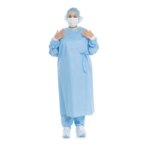 Non-Reinforced Surgical Gown with Towel Evolution 4 XL, Blue, Sterile, 90042 Pack of 1
