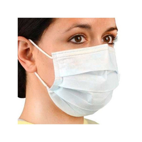 Procedure Mask Cardinal Health Pleated Earloops One Size, Blue, ASTM Level 1 Adult AT7511M Bag of 50