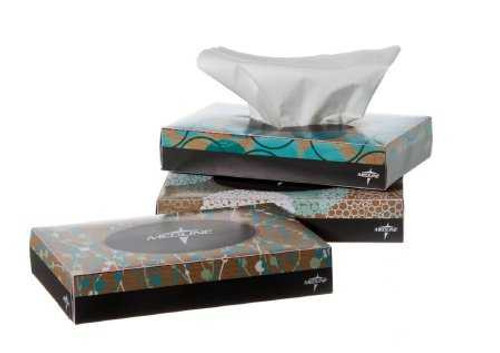 Medline Facial Tissue White 5 x 7-1/2 Inch 40 Count NON243275 Case of 200 NON243275 MEDLINE 359887_CS