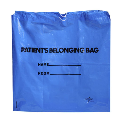 Patient Belongings Bag Medline 18 x 20 Inch Polyethylene Resin Drawstring Closure White NON026310 Case of 250