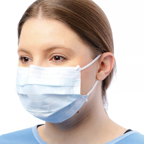 Procedure Mask Cardinal Health‚ Pleated Earloops One Size Blue NonSterile ASTM Level 1 Adult AT71021M Box of 50
