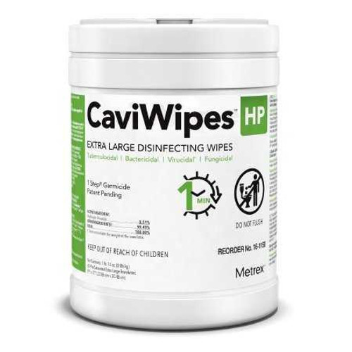 CaviWipes™ HP XL Surface Disinfectant Cleaner Peroxide Based Manual Pull Wipe 65 Count Canister Scented NonSterile 16-1150 Carton of 1 16-1150 CaviWipes™ HP XL 1216230_CT