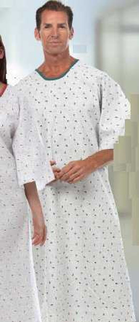 Patient Exam Gown Medium / Large Light Blue Reusable 744-L Pack of 1 744-L Fashion Seal Uniforms 253894_EA