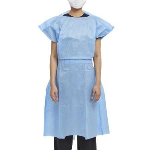 Patient Exam Gown Halyard One Size Blue Disposable 69766 Case of 100 69766 Halyard 937757_CS