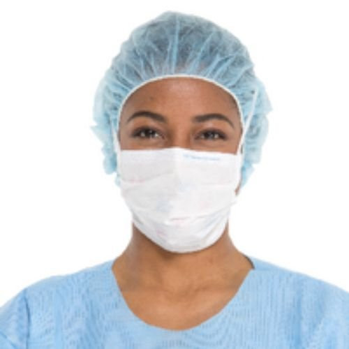 Surgical Mask with Eye Shield FluidShield Pouch Tie Closure One Size Blue / White Nonsterile ASTM Level 2 Adult 39123 Case of 300