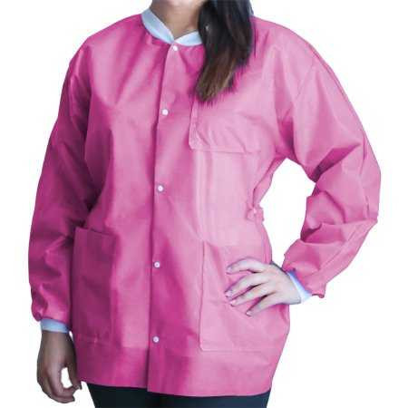 Lab Coat FitMe™ Raspberry Pink Small Knee Length 3-Layer SMS Disposable UGC-6609-S Case of 50 UGC-6609-S FitMe™ 1194524_CS