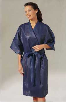Patient Robe Tech Styles® Large / X-Large Dark Blue Disposable 45415-020 Case of 25 45415-020 Tech Styles® 734999_CS