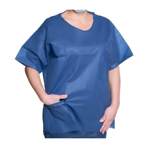Scrub Shirt X-Large Ceil Blue 3 Pockets Short Set-In Sleeve Unisex 6521-XL Pack of 1