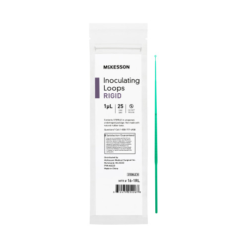 Inoculating Loop McKesson 1 Polystyrene Integrated Handle Sterile 16-1RL, Bag of 25