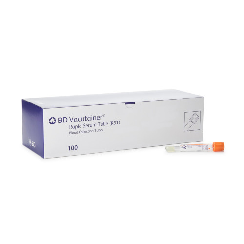 BD Vacutainer Clot Activator Blood Collection Tube, 5 mL, Hemogard Closure PET Tube, 368774, Case of 1000