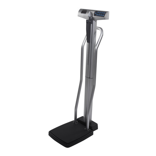Column Scale with Height Rod Health O Meter Digital Display 660lbs/ 300 kg Capacity Chrome / Gray Battery Operated 500KLHB Pack of 1
