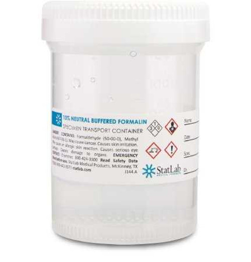 Prefilled Formalin Container StatClick™ 60 mL Fill in 120 mL (4 oz.) Screw Cap Warning Label NonSterile NB0460 Pack of 1 NB0460 StatClick™ 1002260_EA