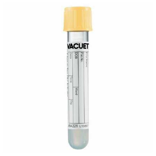 VACUETTE® Z Serum Sep Clot Activator Venous Blood Collection Tube Clot Activator / Separator Gel Additive 3.5 mL Pull Cap Polyethylene Terephthalate (PET) Tube 454228P Case of 1200 454228P VACUETTE® Z Serum Sep Clot Activator 788747_CS