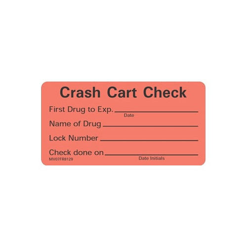 Barkley Pre-Printed Biohazard Label Auxiliary Label Red, 1.5 x 2-15/16 in, MV07FR8129, Roll of 1