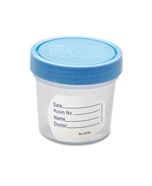 Specimen Container 120 mL (4 oz.) Screw Cap Poly Bagged Sterile / Sterile Fluid Path DYND30330 Case of 100