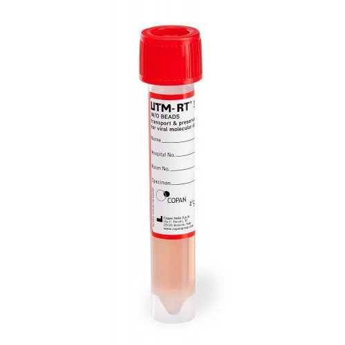 Transport Media UTM-RT Universal Transport Medium Translucent with Red Cap Tube Format 3C047N Case of 300