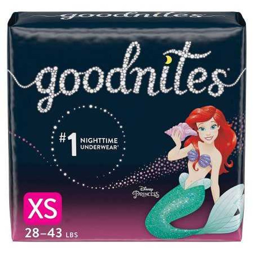 Female Youth Absorbent Underwear GoodNites® Pull On with Tear Away Seams X-Small Disposable Heavy Absorbency 46761 Case of 44 46761 GoodNites® 1191718_CS