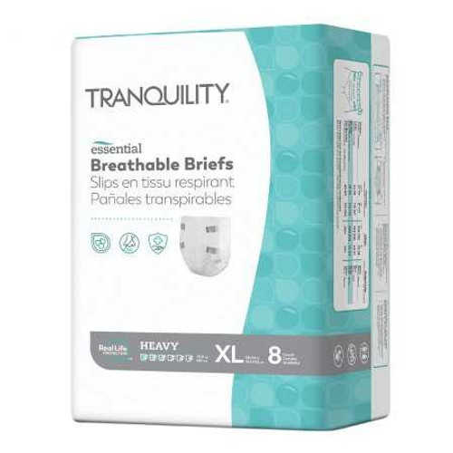 Unisex Adult Incontinence Brief Tranquility® Essential X-Large Disposable Heavy Absorbency 2747 Case of 64 2747 Tranquility® Essential 1198169_CS