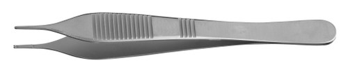 Tissue Forceps McKesson Argent Adson 4-3/4 Inch Length Surgical Grade Stainless Steel NonSterile NonLocking Thumb Handle Straight 1 x 2 Teeth 43-1-774 Pack of 1