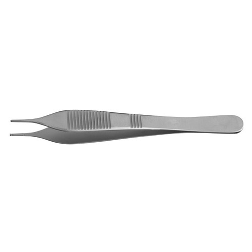 Tissue Forceps McKesson Argent Adson 4-3/4 Inch Length Surgical Grade Stainless Steel NonSterile NonLocking Thumb Handle Straight 1 x 2 Teeth 43-1-774 Pack of 1