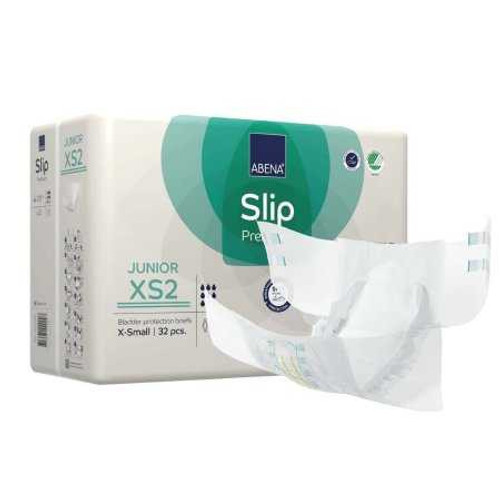 Unisex Youth Incontinence Brief Abena® Slip Premium Junior XS2 X-Small Disposable Heavy Absorbency 1000021279 Pack of 32 1000021279 Abena® Slip Premium Junior XS2 1218195_PK