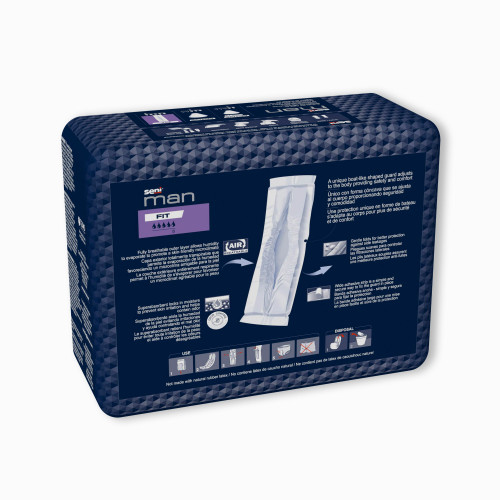 Seni Man Fit Bladder Control Pad 3-1/2 X 15-7/10 Inch Moderate Absorbency Super Absorbent Core One Size Fits Most, S-FT10-US1, Case of 60