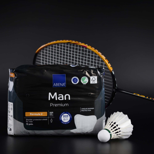 Abena Premium Man Bladder Control Pad 9 X 11.4 Inch Moderate Absorbency Fluff / Polymer Core Size 2, 1000021336, Pack of 15