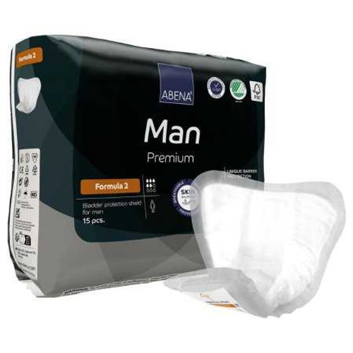 Bladder Control Pad Abena® Premium Man 9 x 11.4 Inch Moderate Absorbency Fluff / Polymer Core Size 2 1000021336 Case of 180 1000021336 Abena® Premium Man 1218254_CS Bladder Control Pad Abena® Premium Man 9 x 11.4 Inch Moderate Absorbency Fluff / Polymer Core Size 2 1000021336 Case of 180 1000021336 Abena® Premium Man 1218254_CS