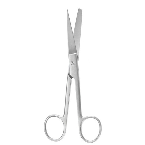 Operating Scissors McKesson Argent 4-1/2 Inch Surgical Grade Stainless Steel Finger Ring Handle Straight Sharp Tip / Blunt Tip 43-1-265 Pack of 1
