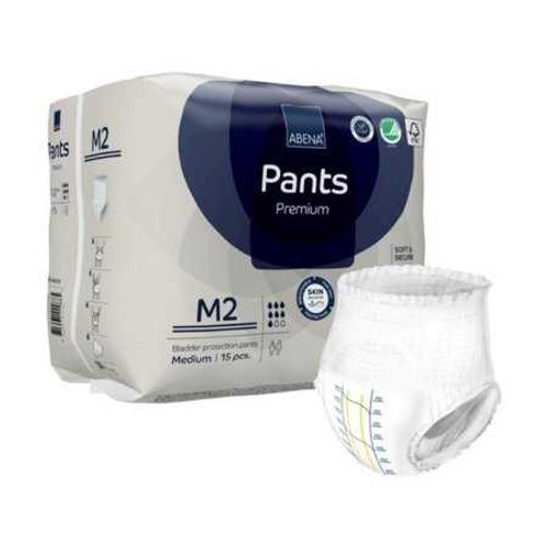 Unisex Adult Absorbent Underwear Abena® Premium Pants M2 Pull On with Tear Away Seams Medium Disposable Moderate Absorbency 1000021323 Pack of 15 1000021323 Abena® Premium Pants M2 1218230_PK