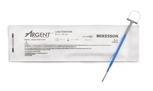 LEEP/LLETZ Electrode McKesson Argent Tungsten Wire Loop Tip Disposable Sterile 462 Box of 1