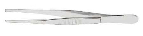 Tissue Forceps McKesson Argent™ 4-1/2 Inch Length Surgical Grade Stainless Steel NonSterile NonLocking Thumb Handle 1 x 2 Teeth 43-1-753 Pack of 1 43-1-753 McKesson Argent™ 487423_EA