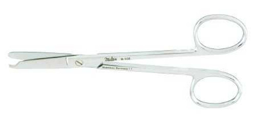 Stitch Scissors Miltex® Littauer Jr 4-1/2 Inch Length OR Grade German Stainless Steel NonSterile Finger Ring Handle Straight Blade Blunt Tip / Blunt Tip 9-102 Pack of 1 9-102 Miltex® 194579_EA