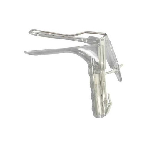 Vaginal Speculum NonSterile Office Grade Plastic Medium Double Blade Duckbill Disposable Built-In Light Source 22201 Case of 100